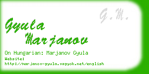 gyula marjanov business card